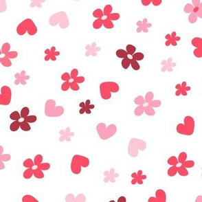 Hearts and Flowers - ditzy