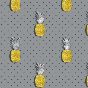 Pineapples Pop-art (grey) 21”