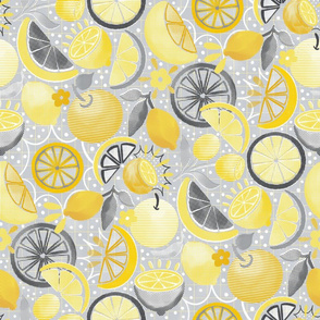 Summer Citrus Pop-Art (gray) 18”
