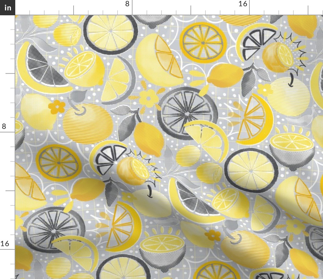 Summer Citrus Pop-Art (gray) 18”