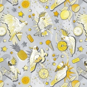 Cool Cockatoos Pop Art (silver) 7”