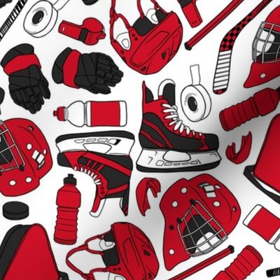 Ice Hockey // Devils // Red Black White