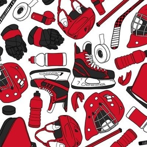 Ice Hockey // Devils // Red Black White