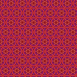 Viva Magenta, Red and Purple Circle Geometric
