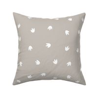 Dino Footprints Ditsy Grey - Medium