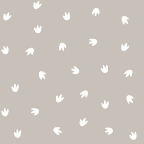 Dino Footprints Ditsy Grey - Small