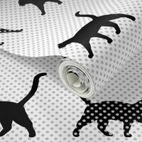 Walk those gray dots, black cats! by Su_G_©SuSchaefer