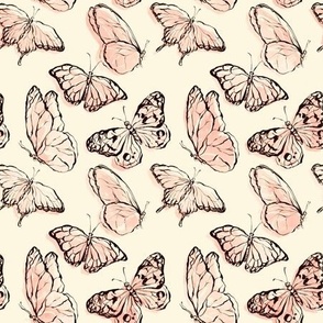 Butterflies on light