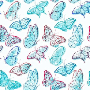 Blue butterflies