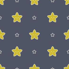 Starry night seamless pattern