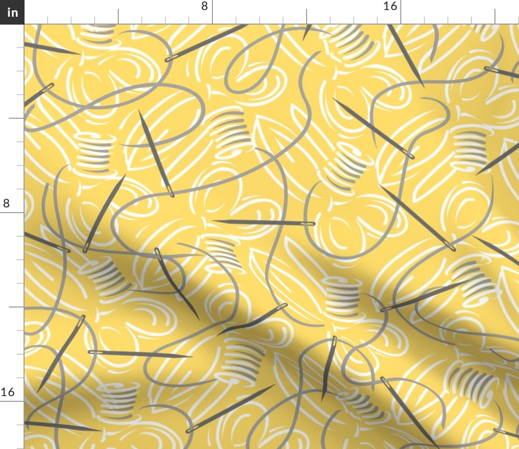 Sewing Dreams | Warm Yellow + Gray