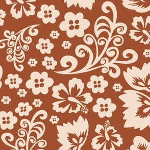 Contrasting Blooms Beige 