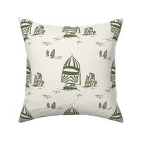 Whimsy Sailboats Light in Olive-01