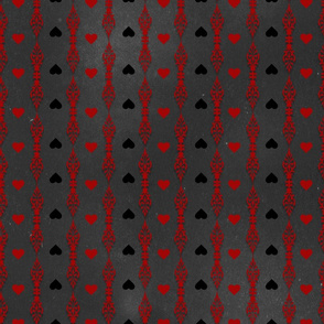 Black Red Hearts Gothic Romantic Valentines Day