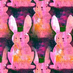 pink painted easter bunny