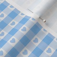 Blue Gingham Heart Linen