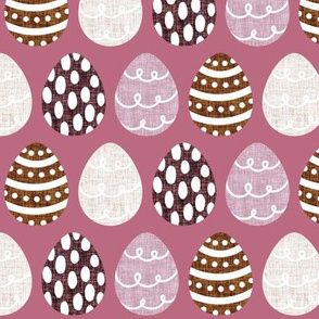 berry easter eggs + brown, cream, dusty rose, peony