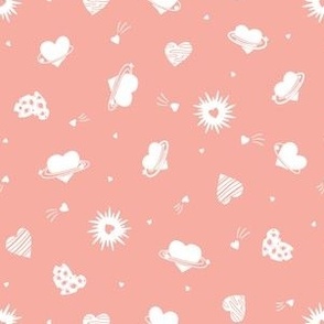 Hearts Plantes on Pink