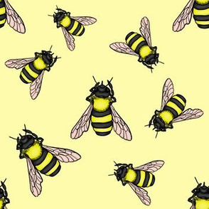 Honey  Bees on Yellow