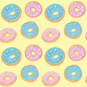 Pink and Blue Pastel Donuts