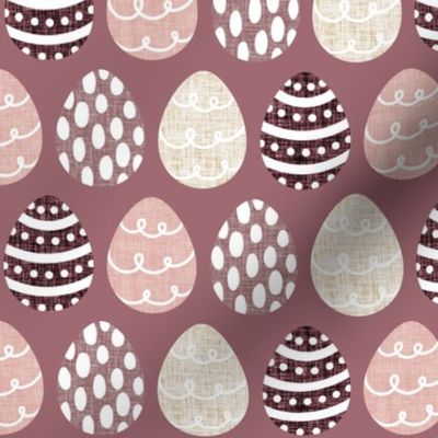 dusty rose easter eggs + dusty rose, pink, rosewood, champagne