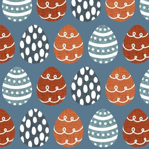 slate easter eggs + colonial, 174-15, rust, clay
