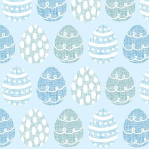 baby easter eggs + baby blue, sky, ionic, geyser