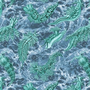 Ernst Haeckel Aqua Nudibranch Indigo Water