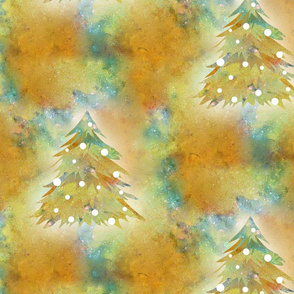 Dreamy Christmas Trees - Gold