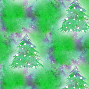 Dreamy Christmas Trees - Green