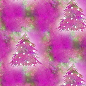 Dreamy Christmas Trees - Pink