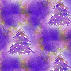 Dreamy Christmas Trees - Purple