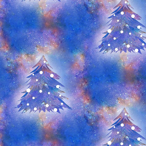 Dreamy Christmas Trees - Blue