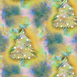 Dreamy Christmas Trees - Misty Gold
