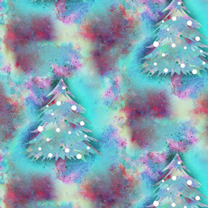 Dreamy Christmas Trees - Misty Turquois