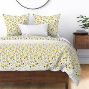 Positive flowers Pantone 2021 Yellow Gray Medium