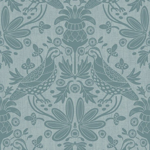 Bobwhite and Thistle, Teal 