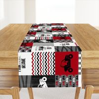 SxS//RZR//Red - Wholecloth Cheater Quilt - Rotated