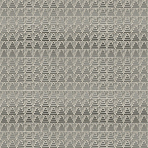 Mandana Tribal Art- Triangles- Charcoal Gray Platinum- Small Scale