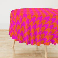 Pink & Orange Houndstooth, Large