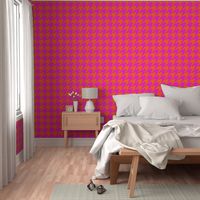 Pink & Orange Houndstooth, Large