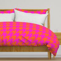 Pink & Orange Houndstooth, Large