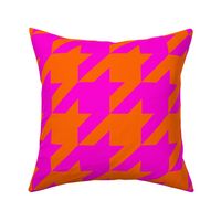 Pink & Orange Houndstooth, Large