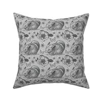 Chinchilla floral smaller grey