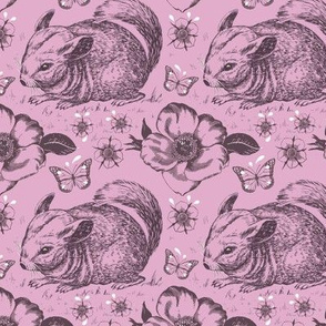 Chinchilla floral smaller pink