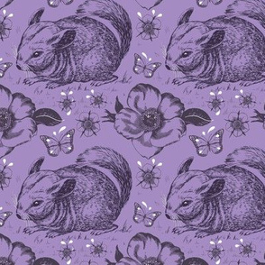 Chinchilla floral smaller violet