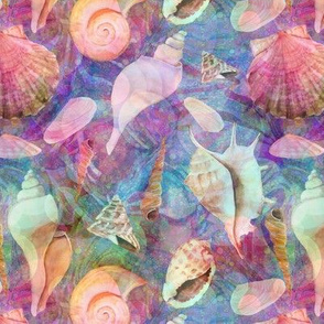 small DREAMY SEASHELLS PINK PURPLE PSMGE