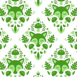 Forest Damask Green
