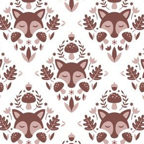 Forest Damask Brown