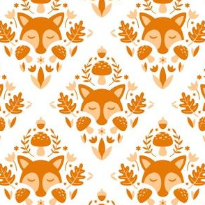 Forest Damask Orange